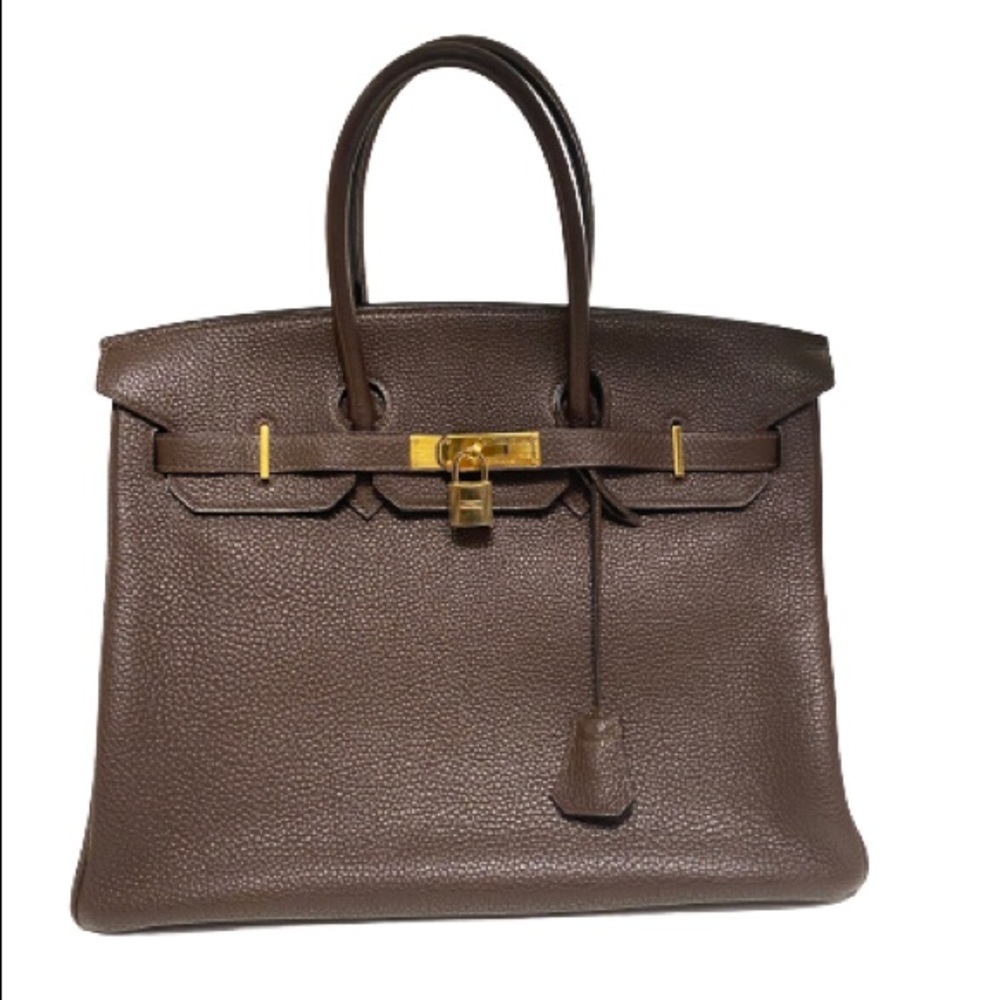 Hermès Birkin 35 chocolate color. With  authenticity HER291 circle S .